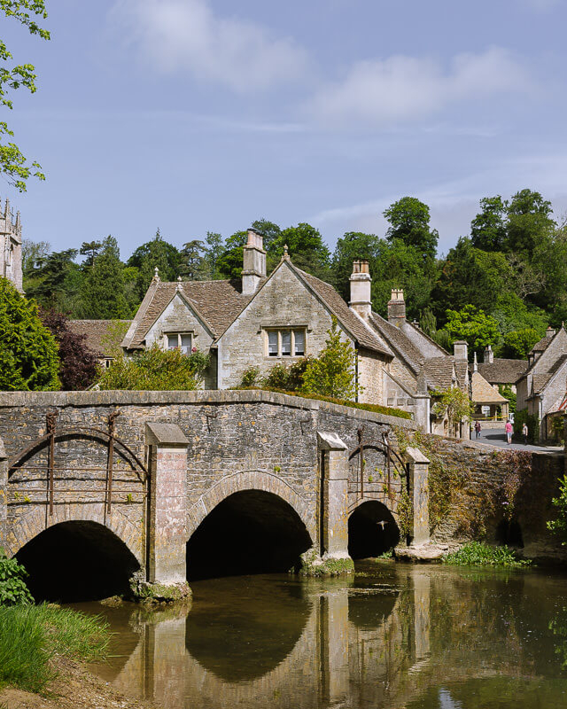 old stone bridge in Castle Combe, Cotswolds
