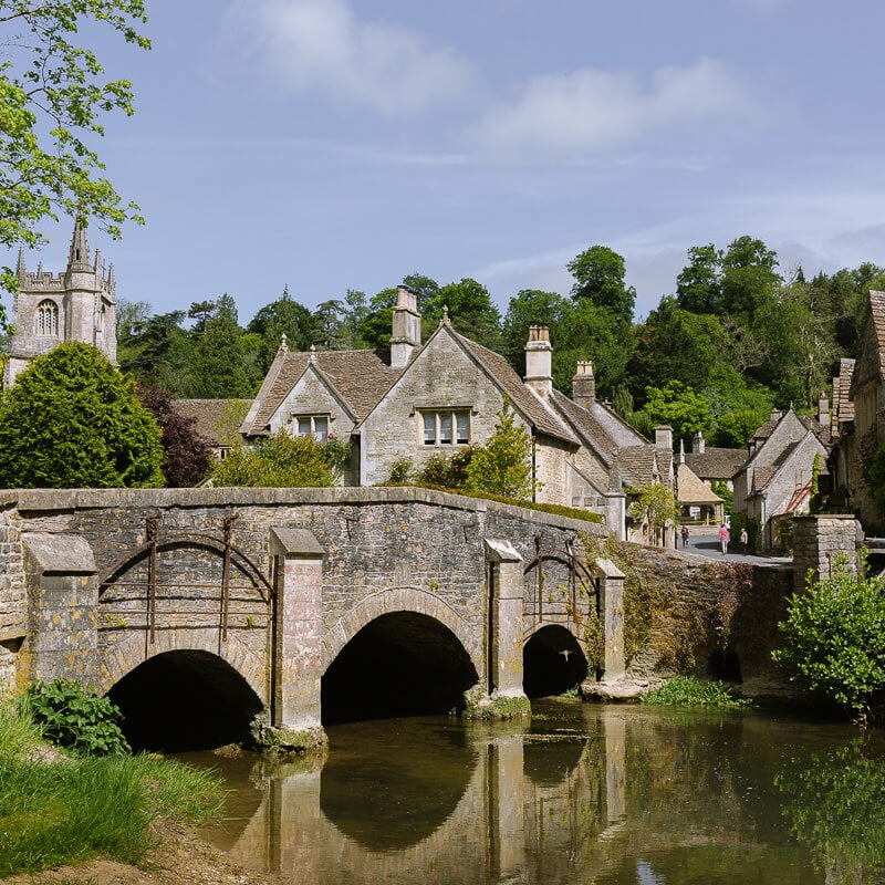 old stone bridge in Castle Combe, Cotswolds
