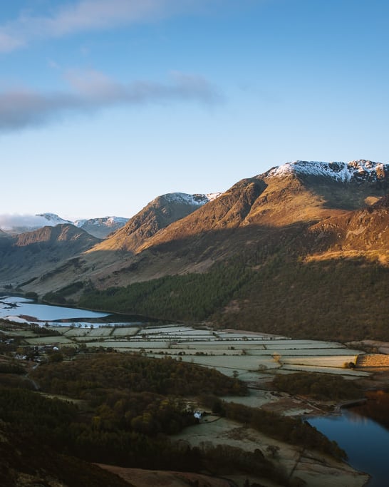 View of a beautiful valley in the Lake District