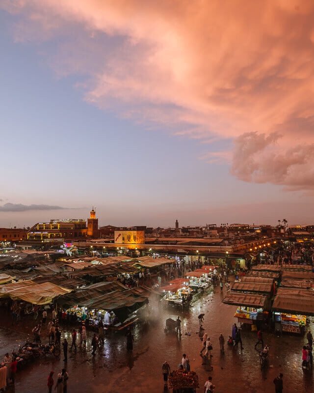 Visiting Jemaa el Fna, Marrakech