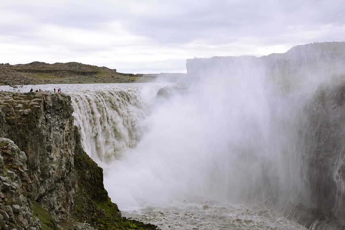 Dettifoss waterfall from myvatn iceland