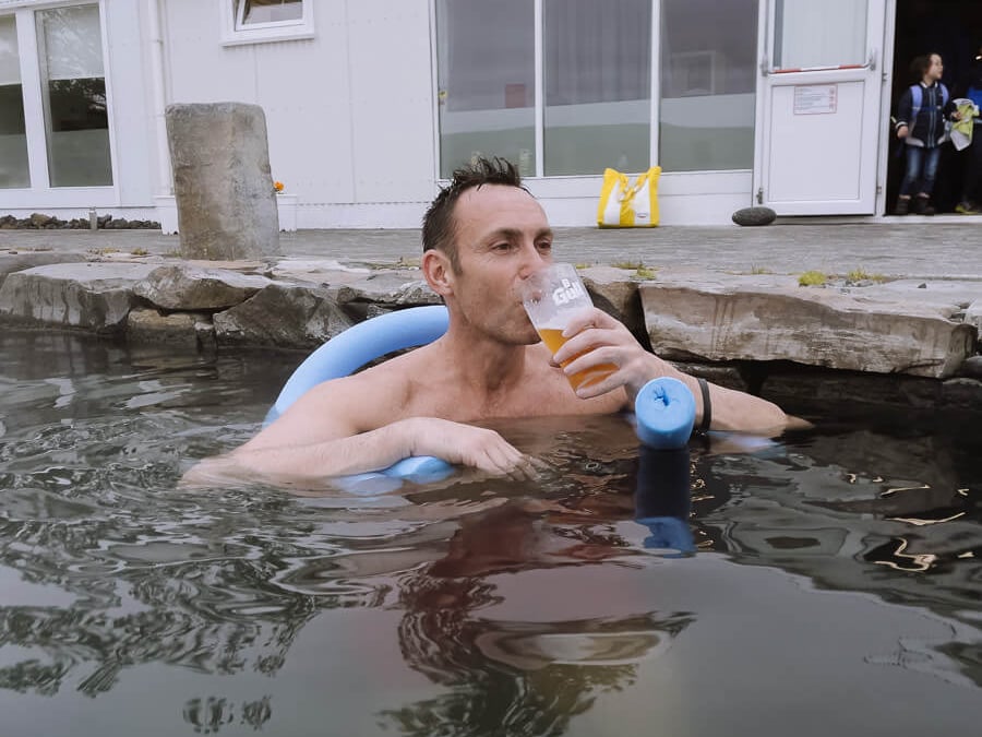Secret Lagoon near the Golden Circle, Iceland