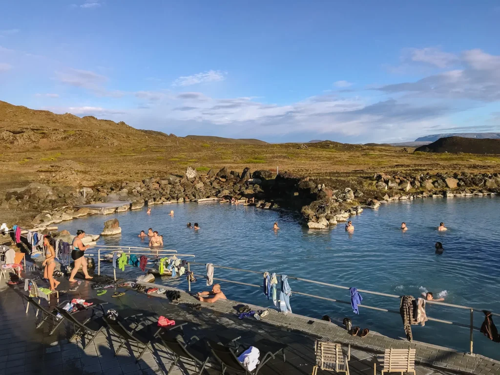 people swimming in the myvatn nature baths