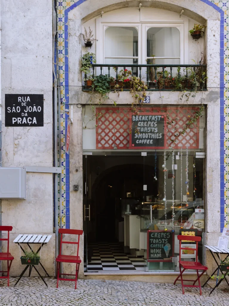 cafe front in lisbon