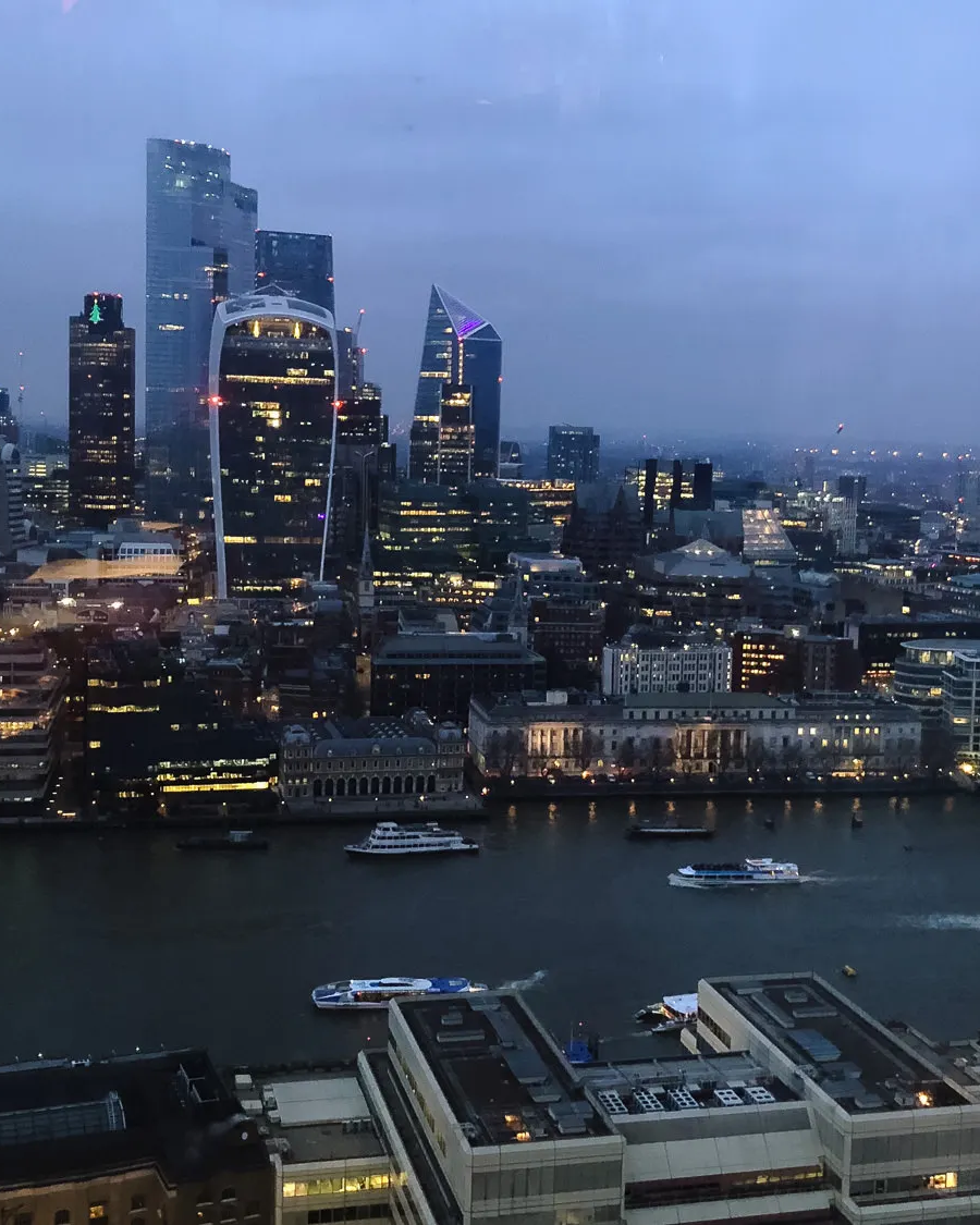 view from aqua shard