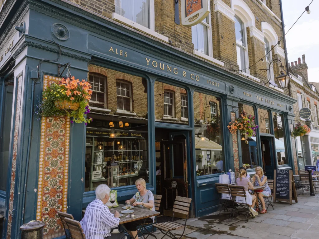 The Flask Pub in Hampstead Village
