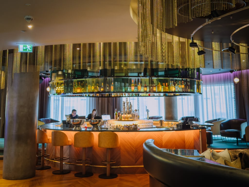 The circular bar of the W Hotel in Piccadilly.