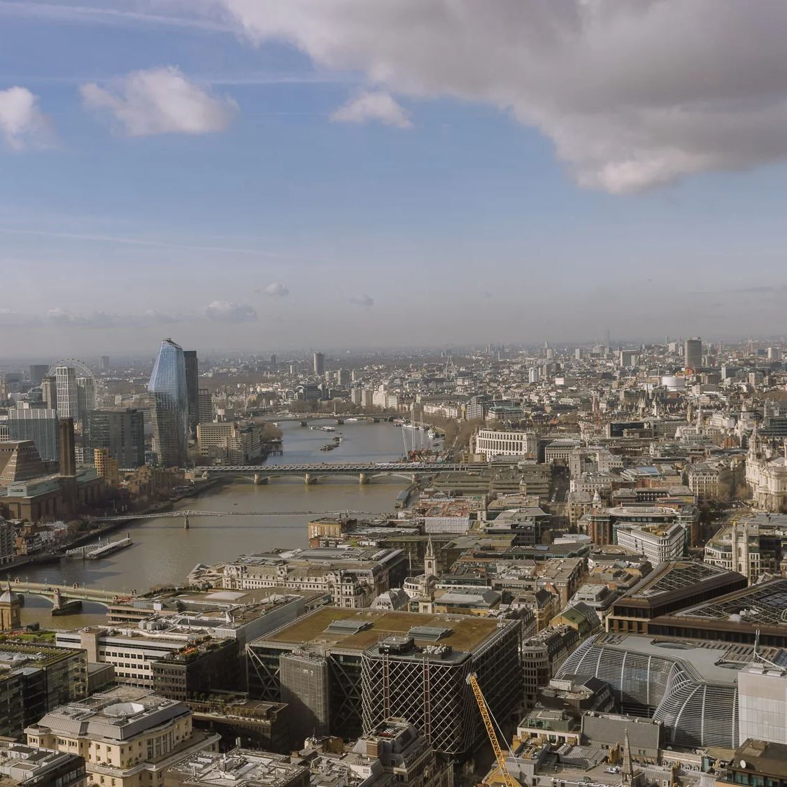 views of the Thames from the Sky Garden free observation deck