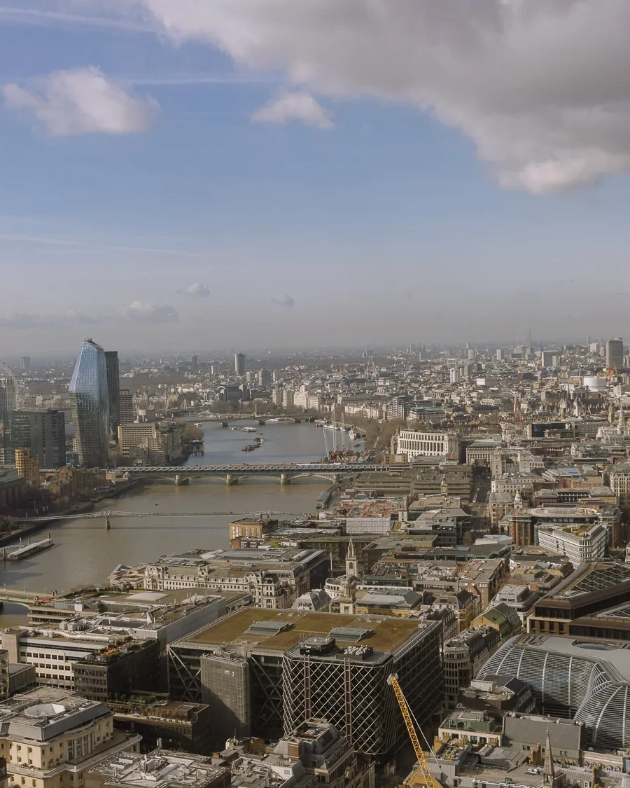 views of the Thames from the Sky Garden free observation deck