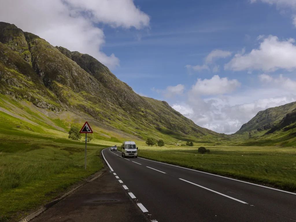 road trip in the scottish highlands