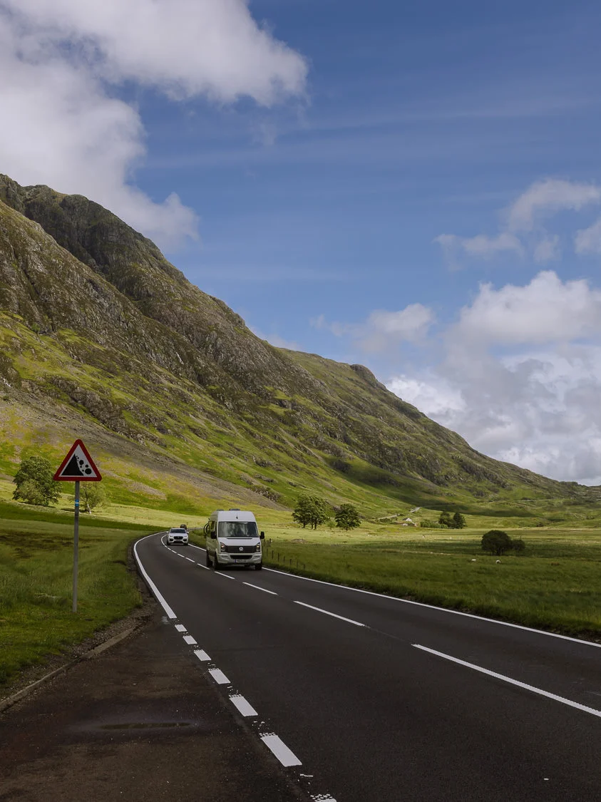 road trip in the scottish highlands