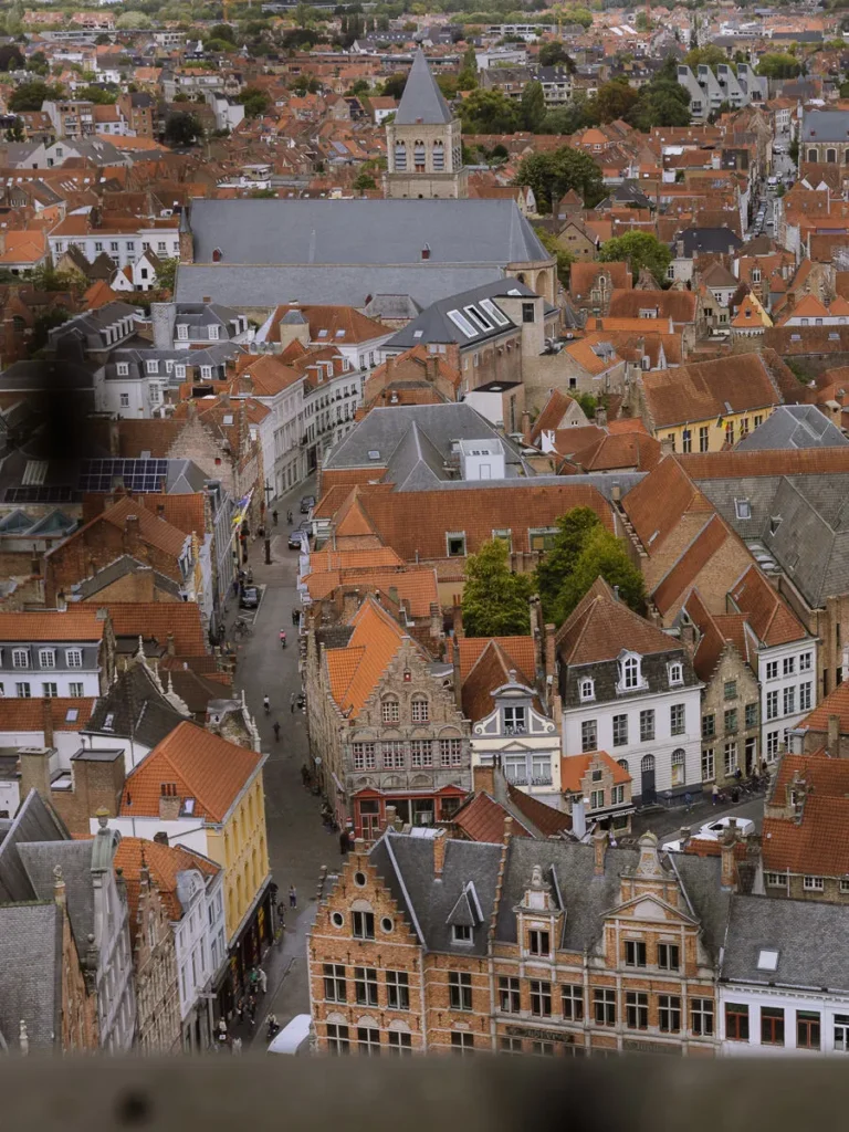 view of the city of bruges from the belfry