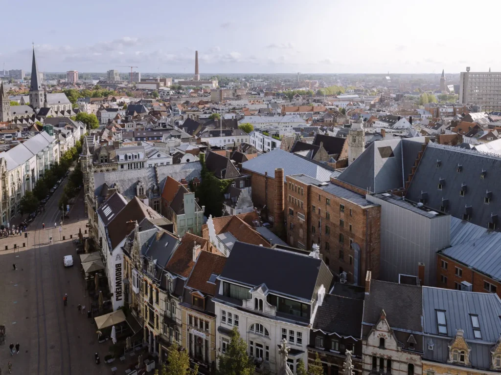 views from the top of the belfry ghent