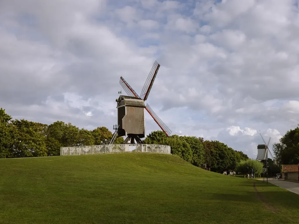 two of the 4 windmills in bruges