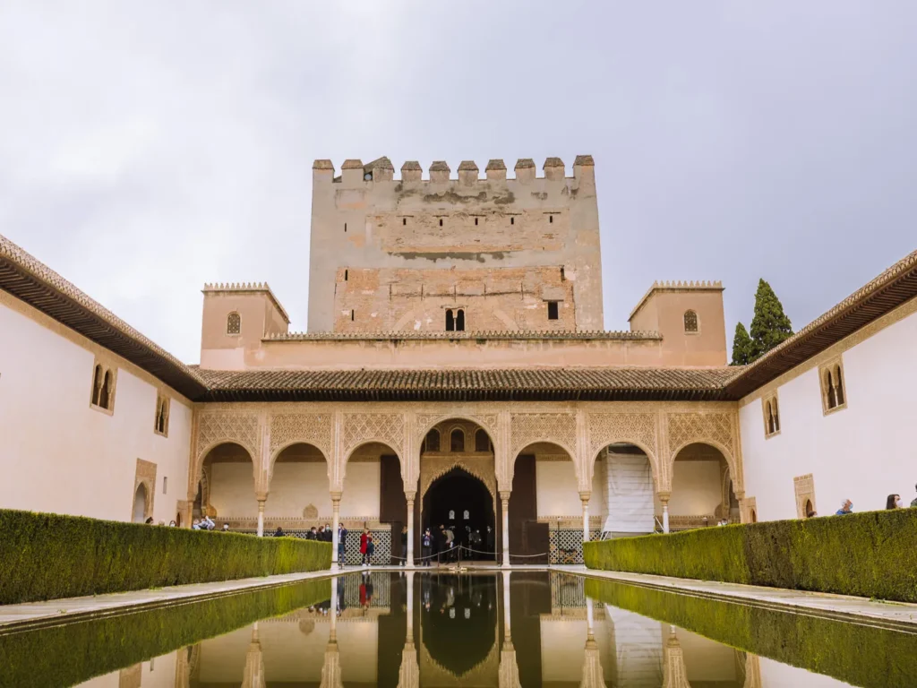 court of the myrtles in the comares palaces, alhambra spain