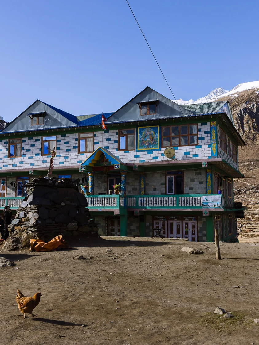 nepalese tea house on the manaslu circuit