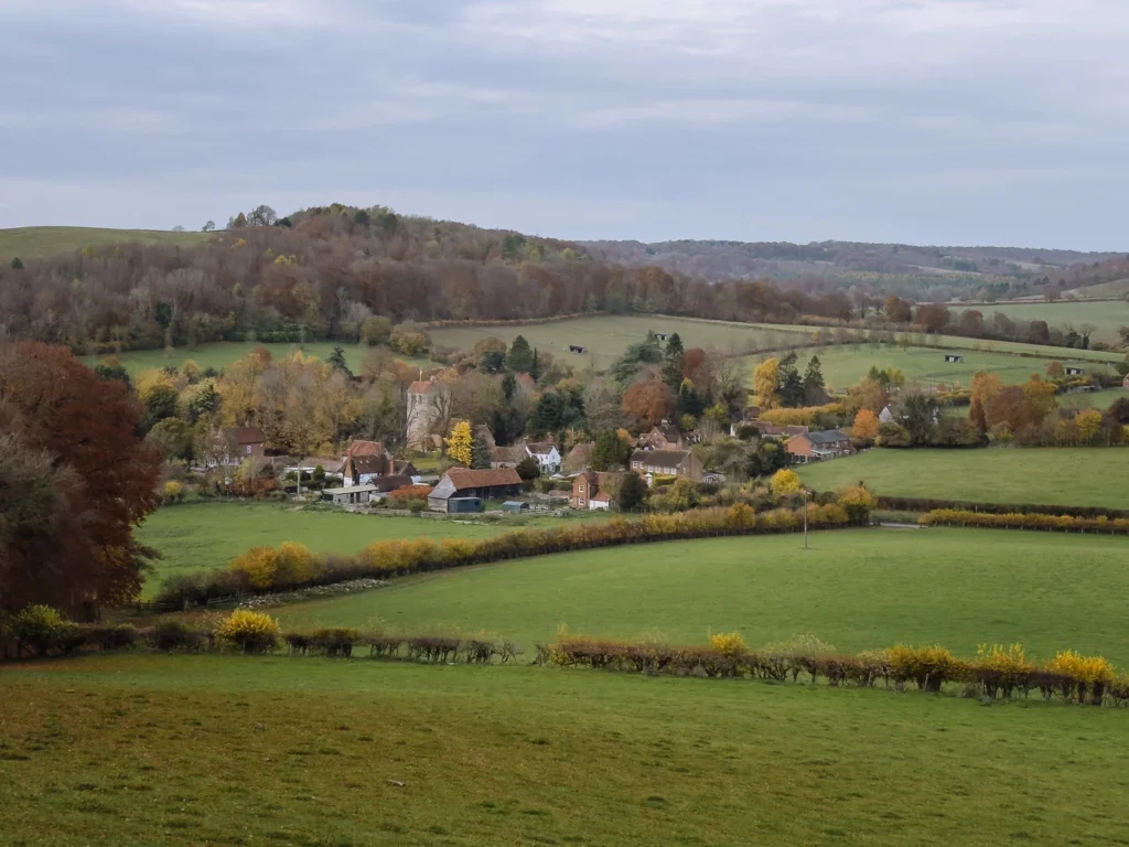 turville from the top of the hill