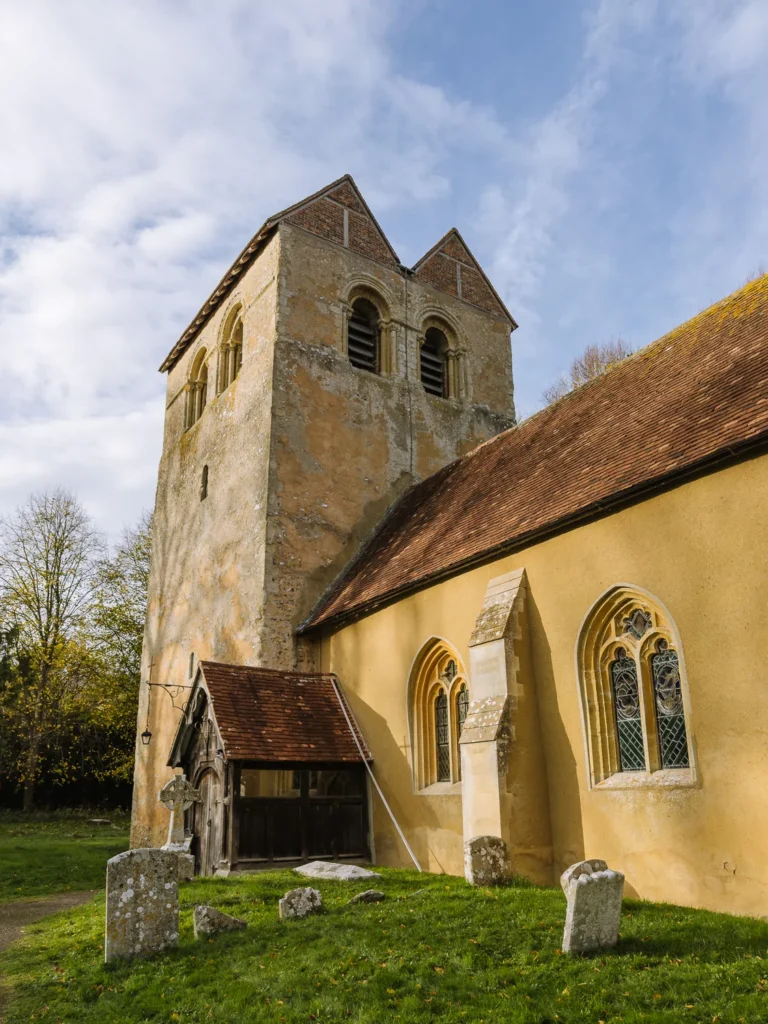 norman church in fingest england