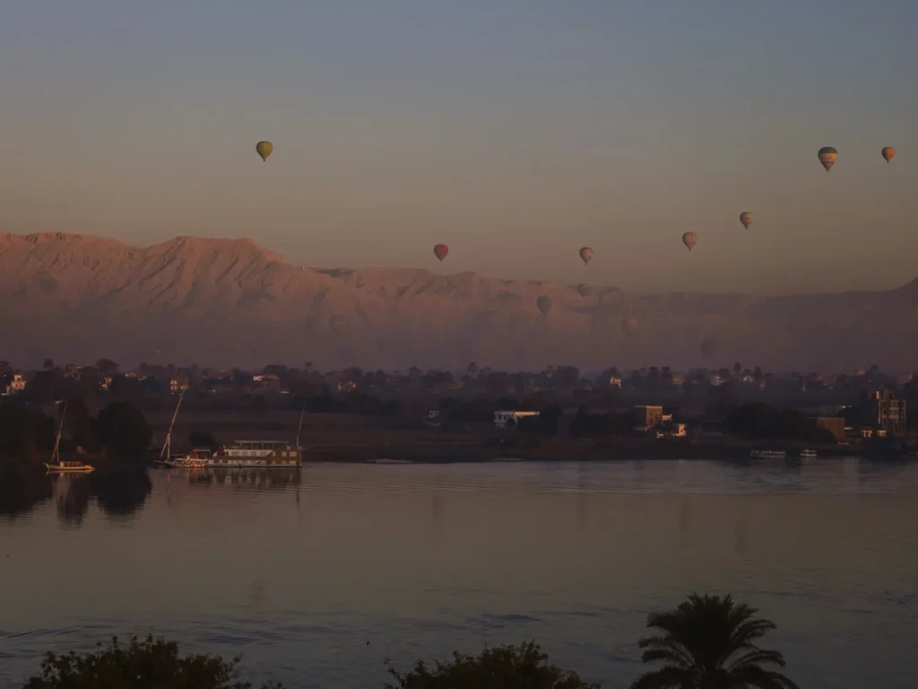 Hot air balloons over Luxor